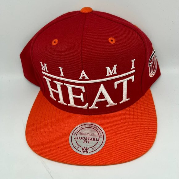 Mitchell & Ness Other - Miami Heat NBA Red Mitchell & Ness Hat Snapback Cap Men